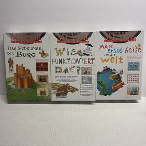 Lot Of 3 German Meyer Multimedia 1997 2 Cd Rom Game Apple /Windows 3.1 95